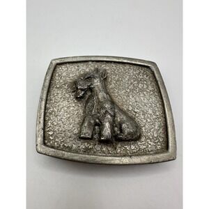 Vintage 1975 Bergamot Brass Buckle Schnazer Belt Buckle Pewter Buckle